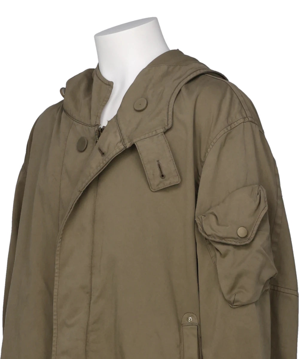 GARMENT DYED HOODIE COAT