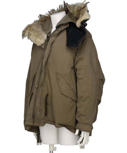 GARMENT DYED SHORT MODS WITH FUR LINER