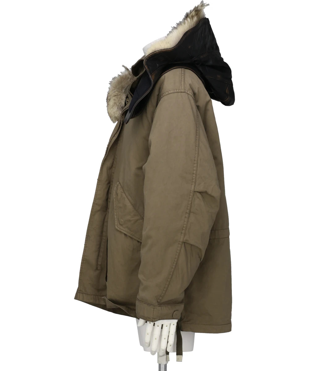 GARMENT DYED SHORT MODS WITH FUR LINER