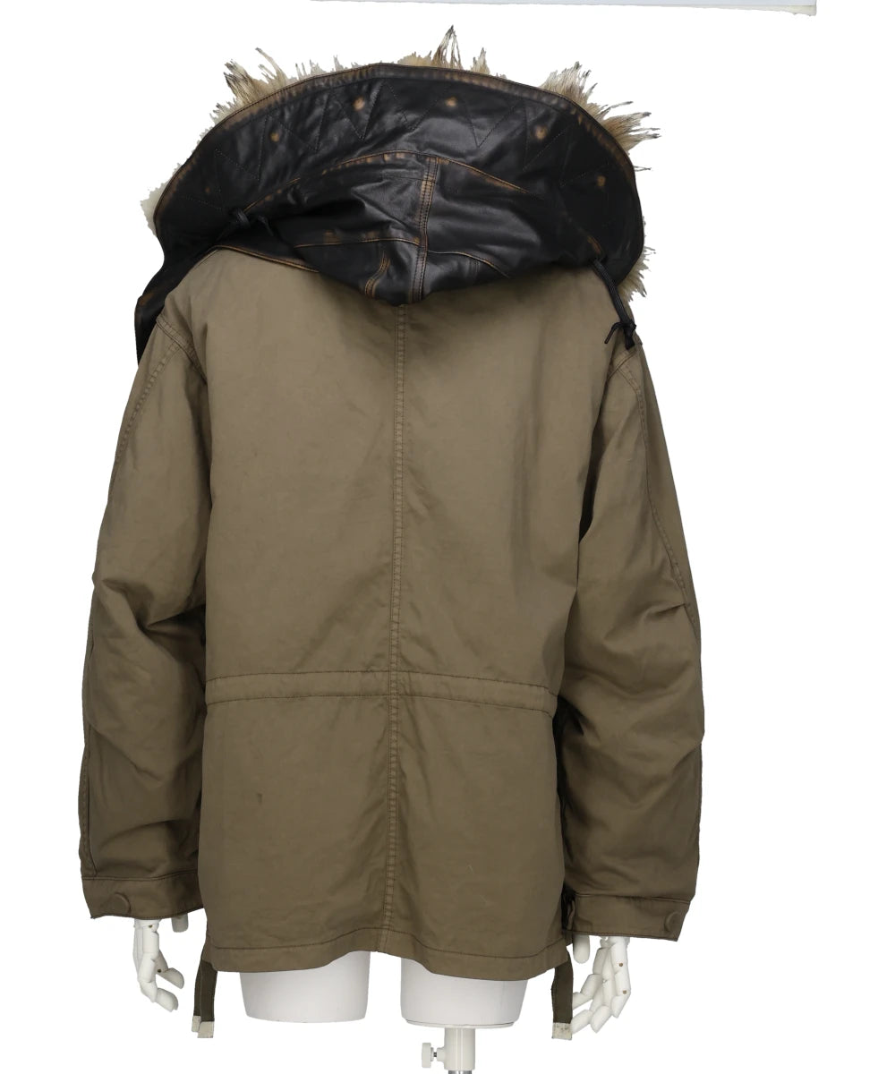 GARMENT DYED SHORT MODS WITH FUR LINER