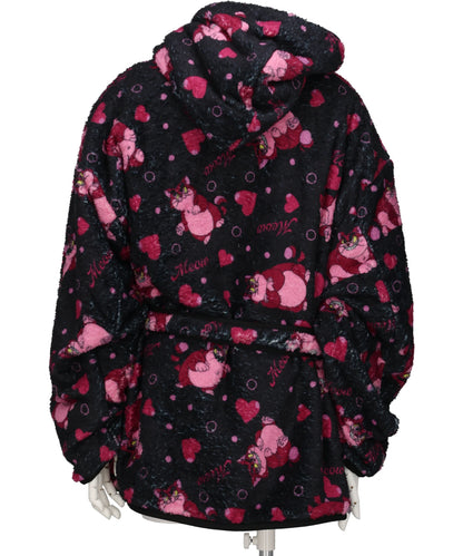 CARTOON PRINT BLANKET COAT