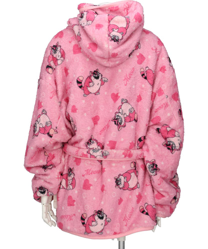 CARTOON PRINT BLANKET COAT