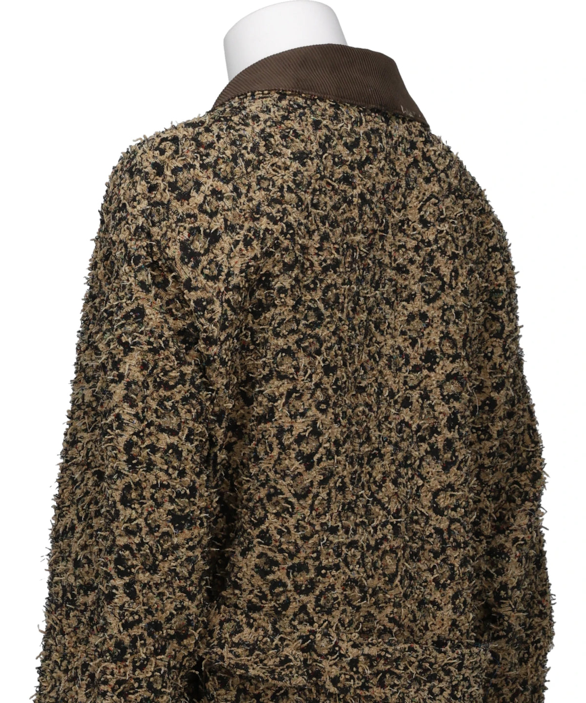 LEOPARD JACQUARD NEEDLE PUNCH BELT COAT