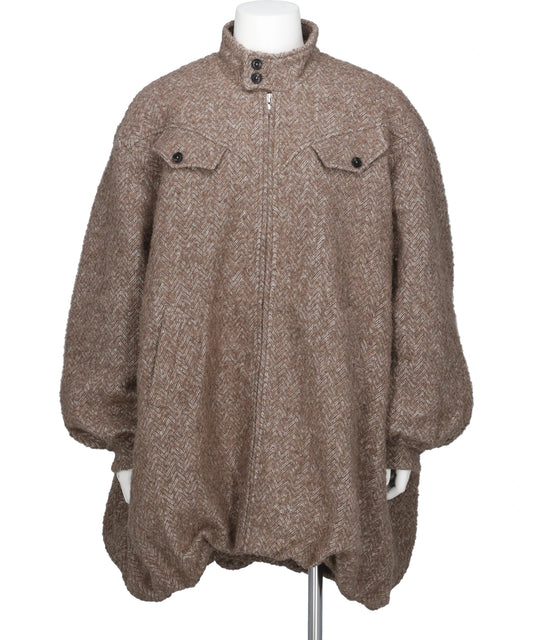 HERRINGBONE BALLOON COAT