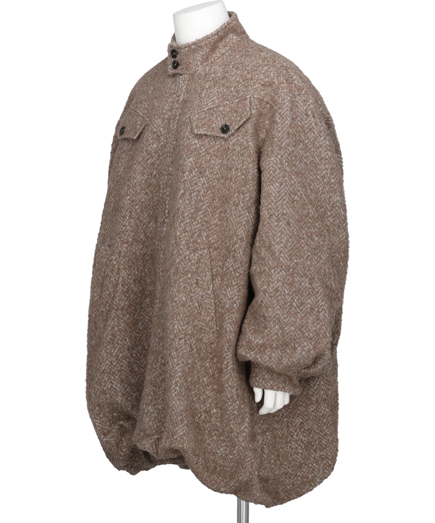 HERRINGBONE BALLOON COAT