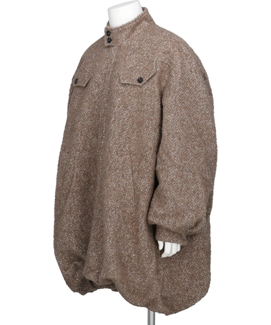 HERRINGBONE BALLOON COAT