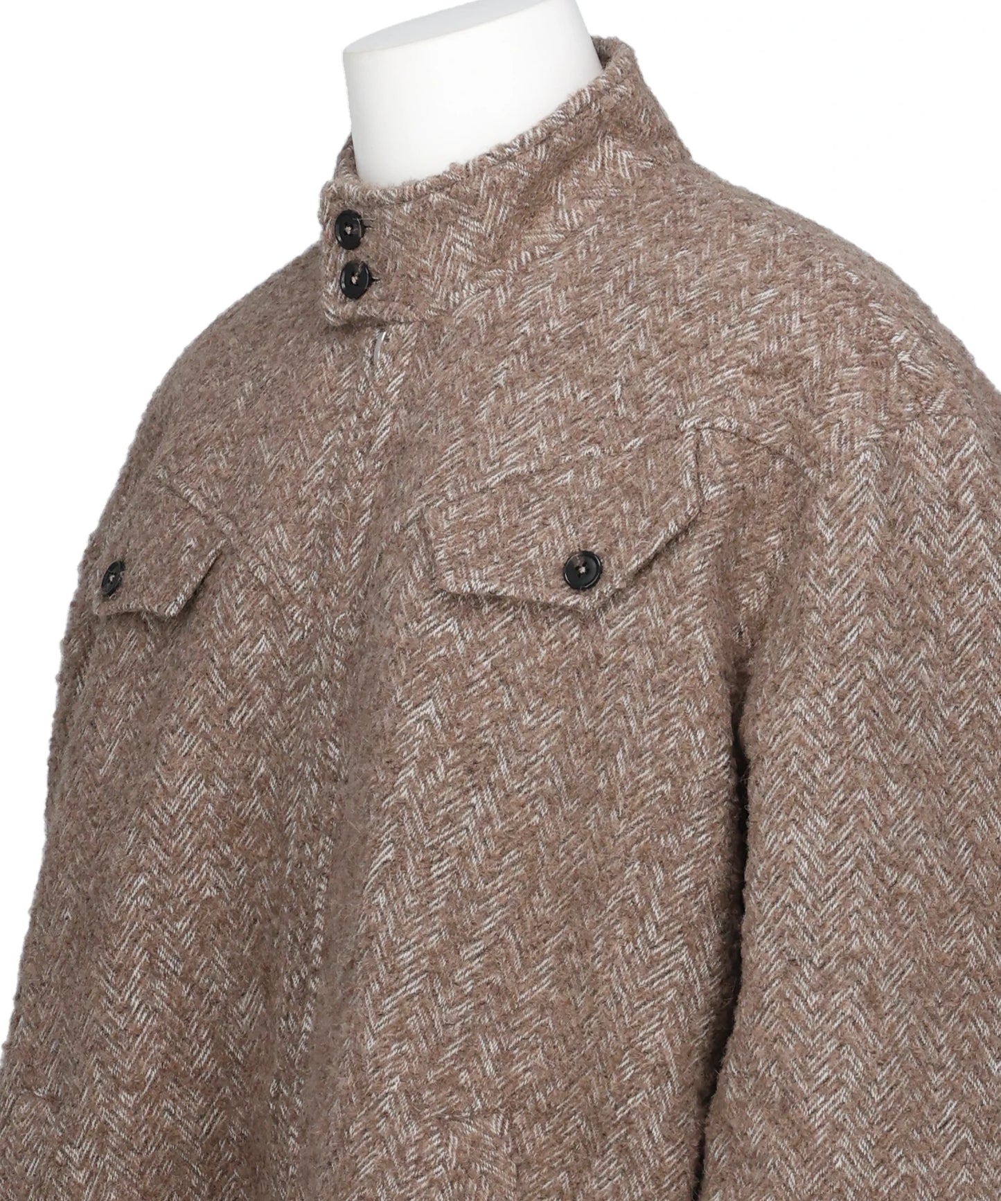 HERRINGBONE BALLOON COAT