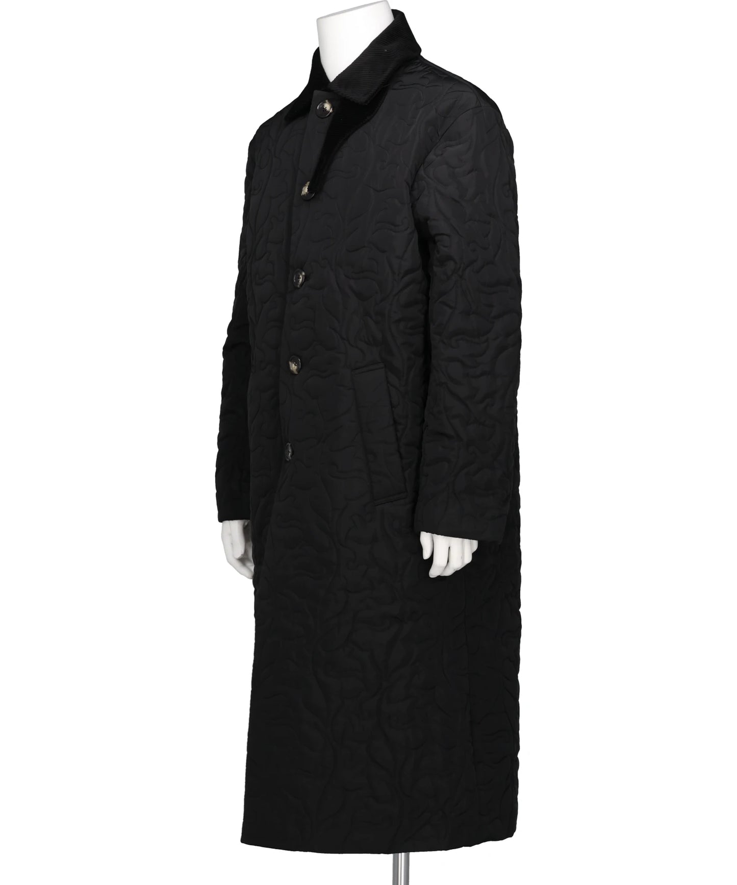 FLOWER PATTERN QUILTED COAT
