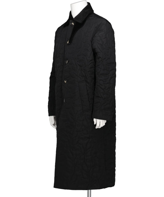 FLOWER PATTERN QUILTED COAT