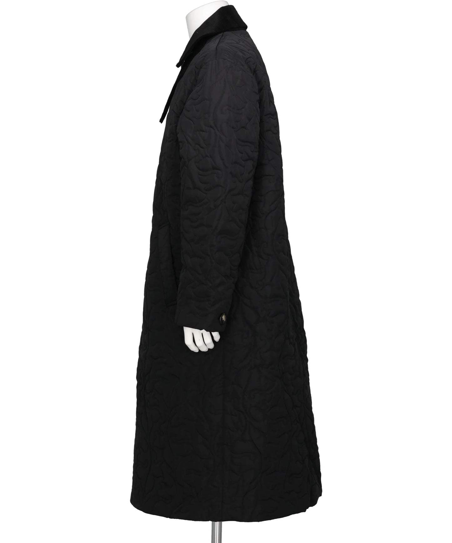 FLOWER PATTERN QUILTED COAT