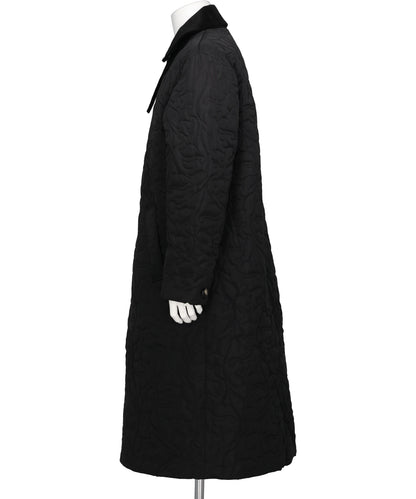 FLOWER PATTERN QUILTED COAT