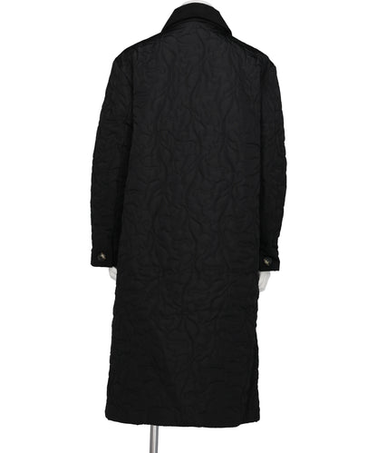 FLOWER PATTERN QUILTED COAT