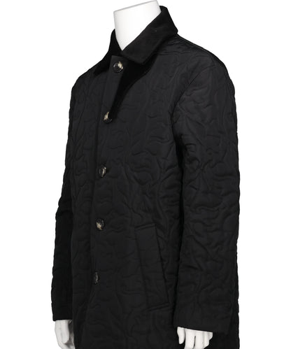 FLOWER PATTERN QUILTED COAT
