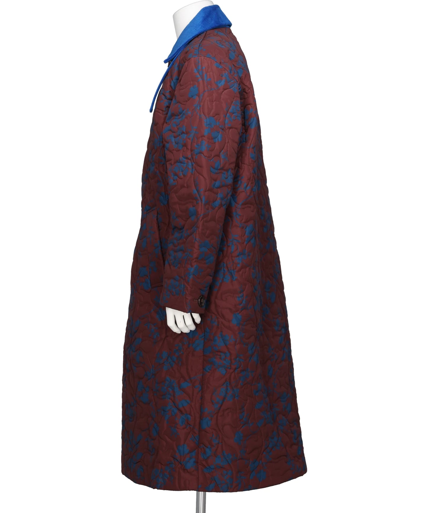 FLOWER PATTERN QUILTED COAT
