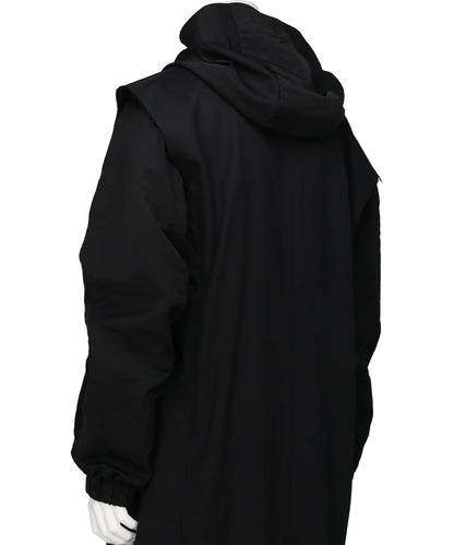 GABARDINE LAYERED COAT