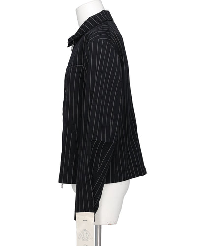 ORIGAMI BLOUSON JACKET PINSTRIPE
