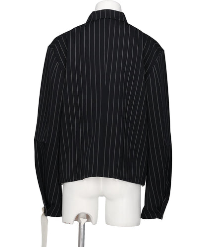 ORIGAMI BLOUSON JACKET PINSTRIPE