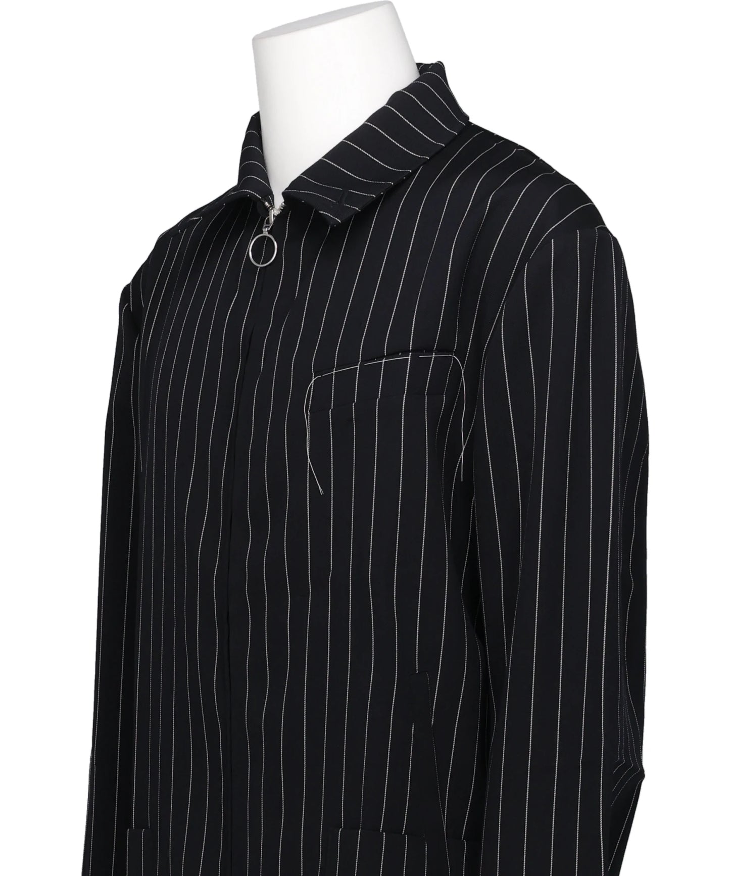 ORIGAMI BLOUSON JACKET PINSTRIPE
