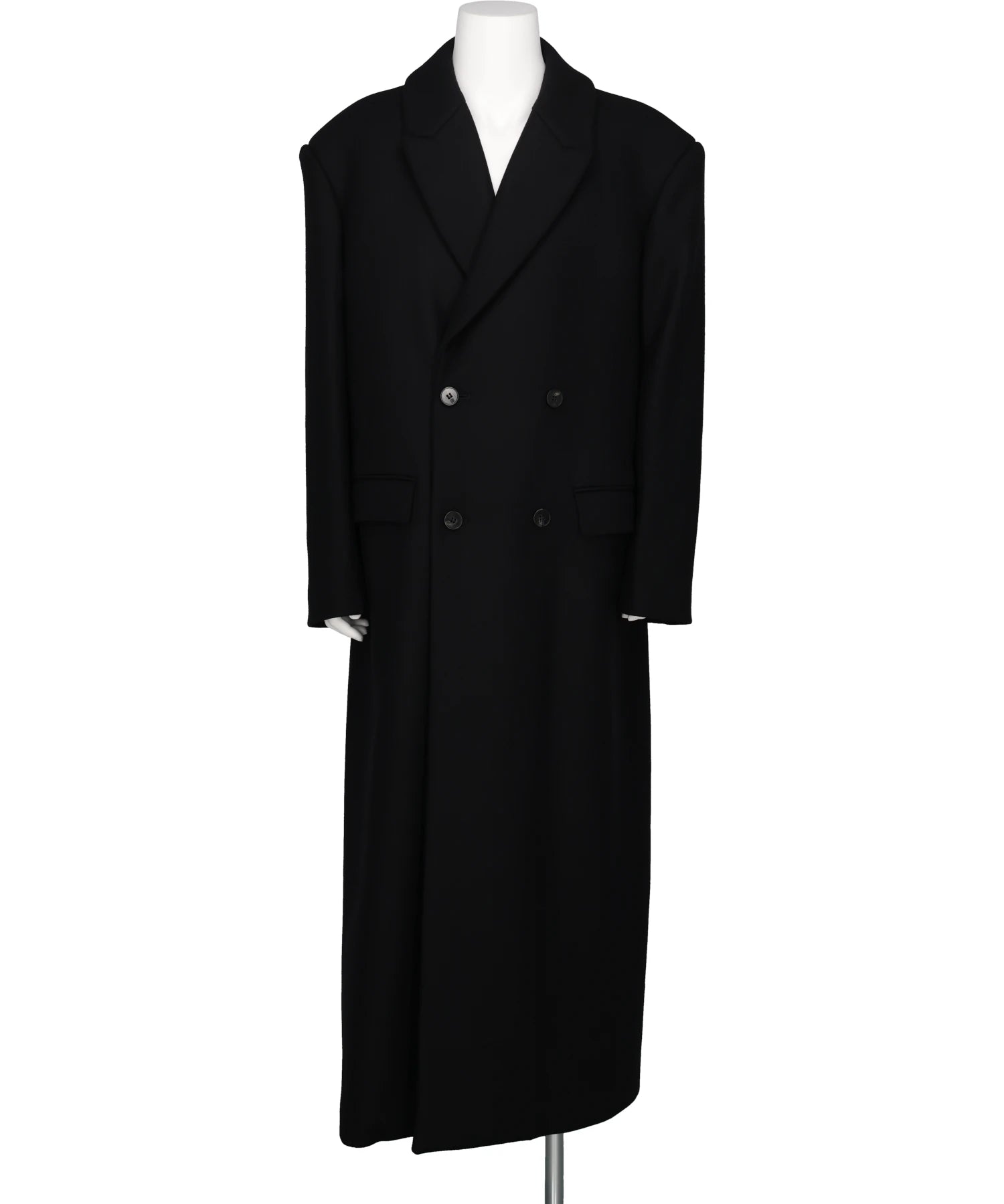 LGN LOUIS GABRIEL NOUCHI DOUBLE BREASTED SMOKING COAT