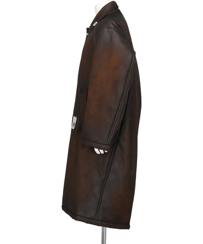 VEGAN SUEDE LEATHER COAT