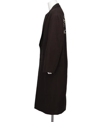 "GREATNESS ACT-COOL"EMBROIDEREDSERGE OVERCOAT