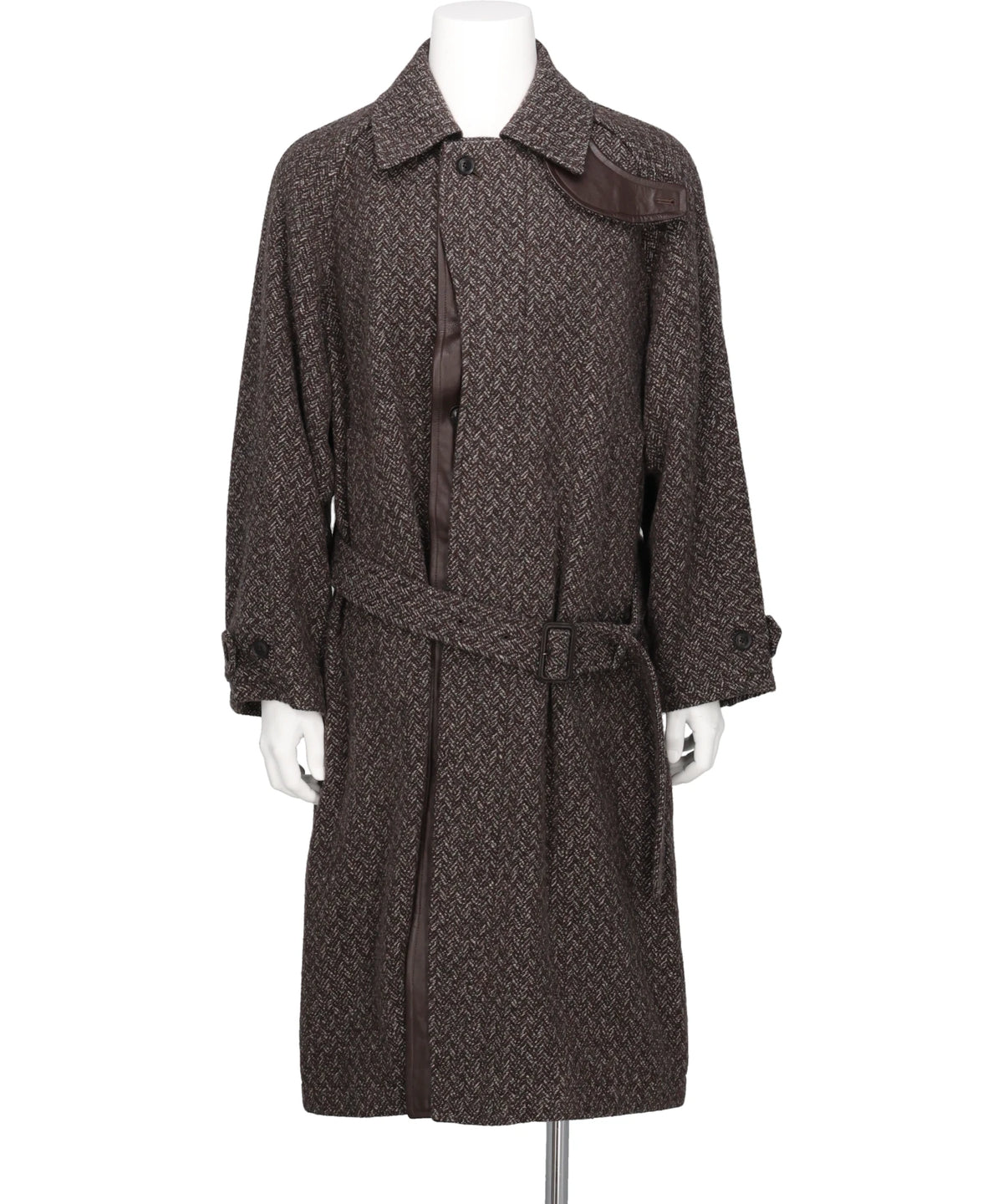 YOKE(ヨーク) 2026AW HERRINGBORN WOOL TWEEDBALMACAAN OVER COAT YK26FW01313C