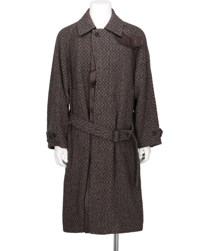 YOKE(ヨーク) 2026AW HERRINGBORN WOOL TWEEDBALMACAAN OVER COAT YK26FW01313C