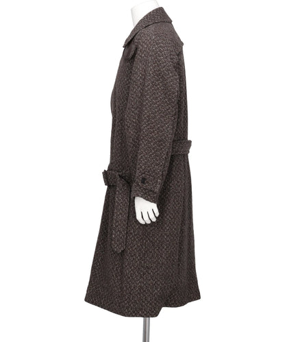 HERRINGBONE WOOL TWEED BALMACAAN OVERCOAT