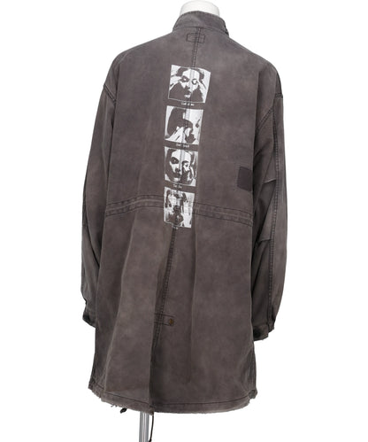 “EYES ONLY” HEAVY SUN-FADEDPRINTED MODS COAT