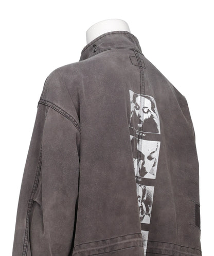 “EYES ONLY” HEAVY SUN-FADEDPRINTED MODS COAT