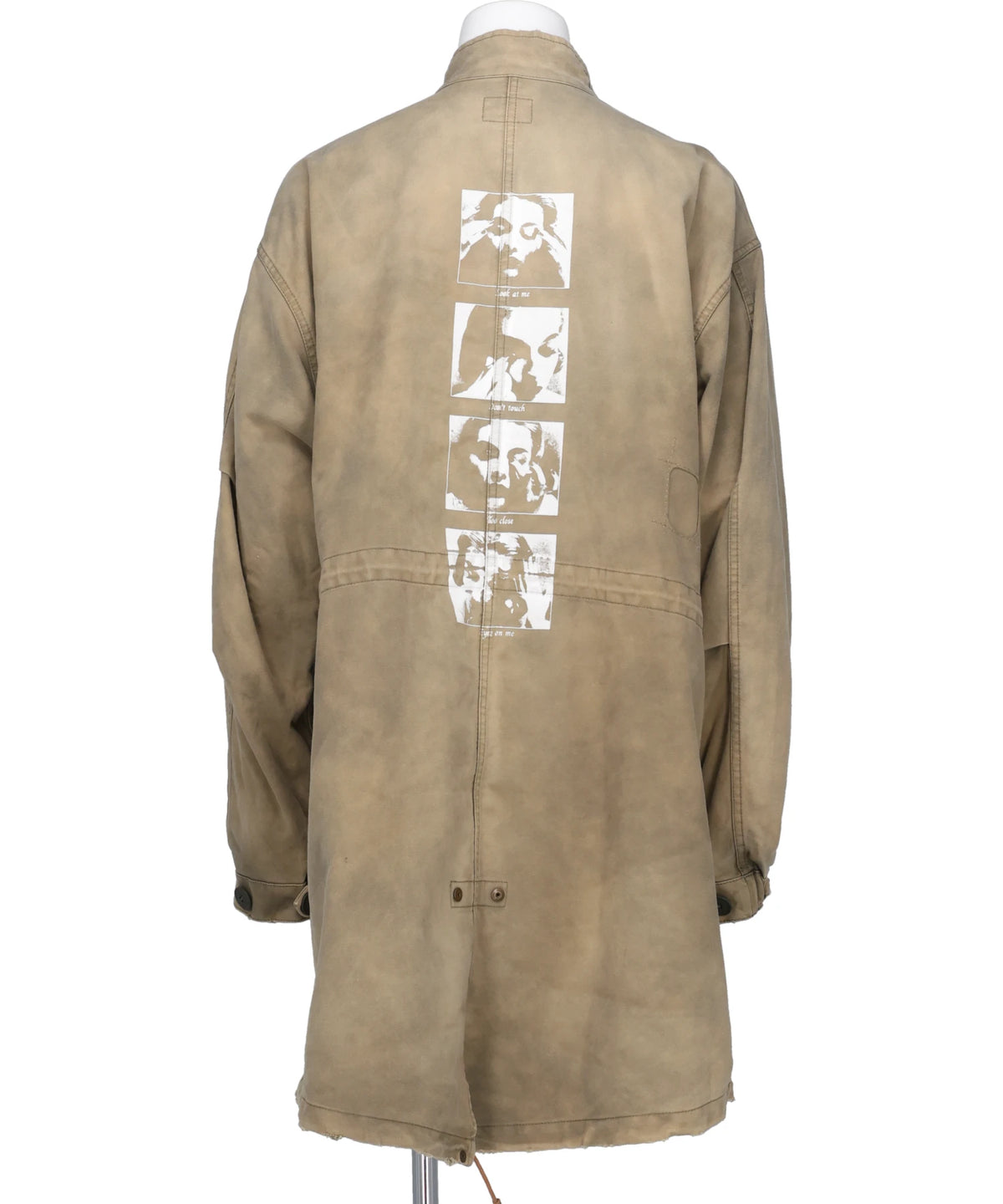 “EYES ONLY” HEAVY SUN-FADEDPRINTED MODS COAT