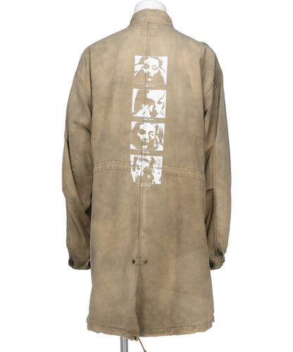 “EYES ONLY” HEAVY SUN-FADEDPRINTED MODS COAT