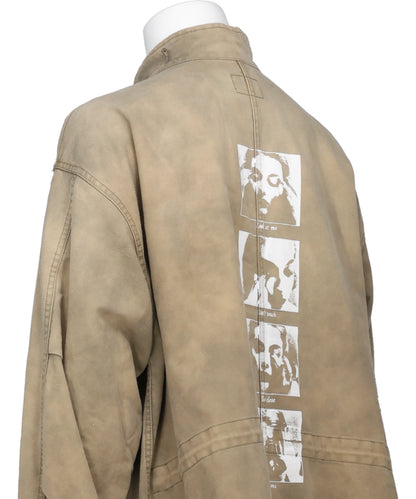 “EYES ONLY” HEAVY SUN-FADEDPRINTED MODS COAT