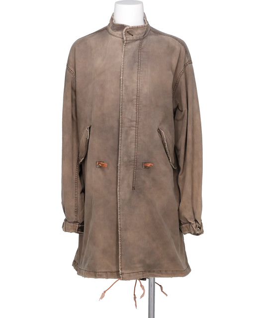 KAMIYA(カミヤ) 2026AW “EYES ONLY” HEAVY SUN-FADEDPRINTED MODS COAT G17CT027