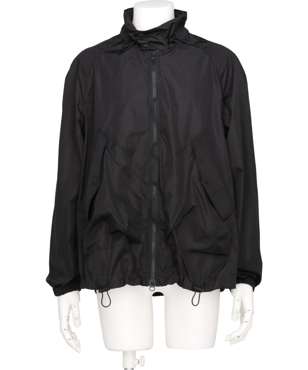 DRAWSTRING DETAIL HARRINGTON JACKET W/DAISY EMB