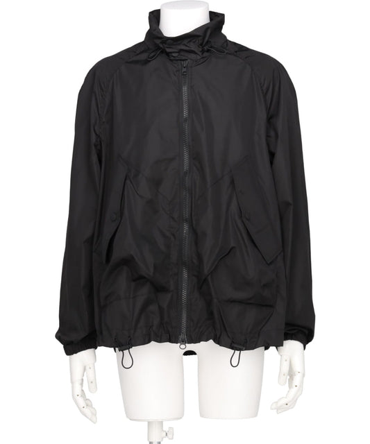 DRAWSTRING DETAIL HARRINGTON JACKET W/DAISY EMB