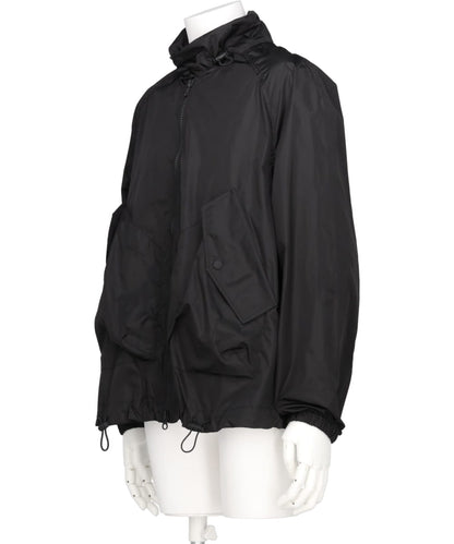 DRAWSTRING DETAIL HARRINGTON JACKET W/DAISY EMB