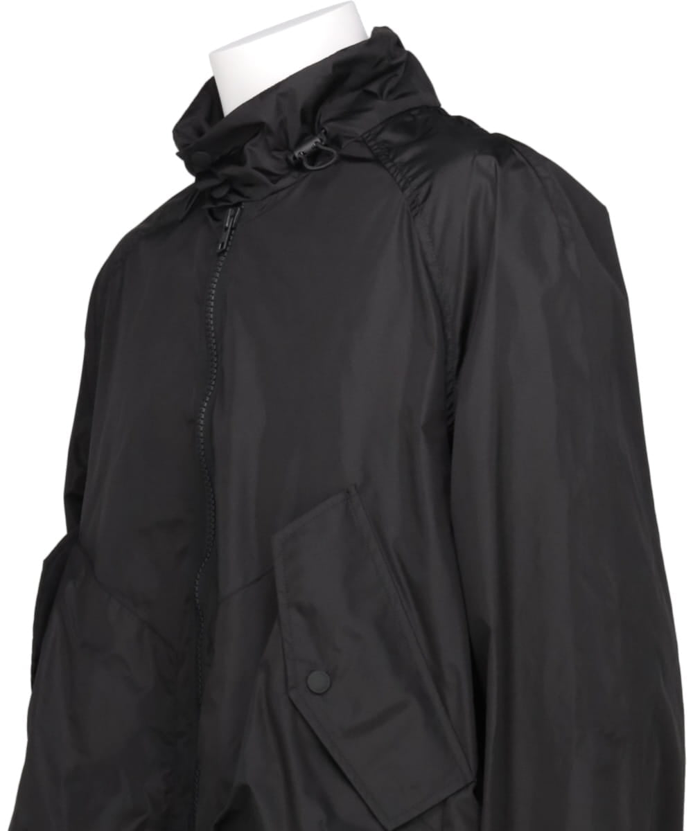 DRAWSTRING DETAIL HARRINGTON JACKET W/DAISY EMB