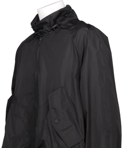 DRAWSTRING DETAIL HARRINGTON JACKET W/DAISY EMB