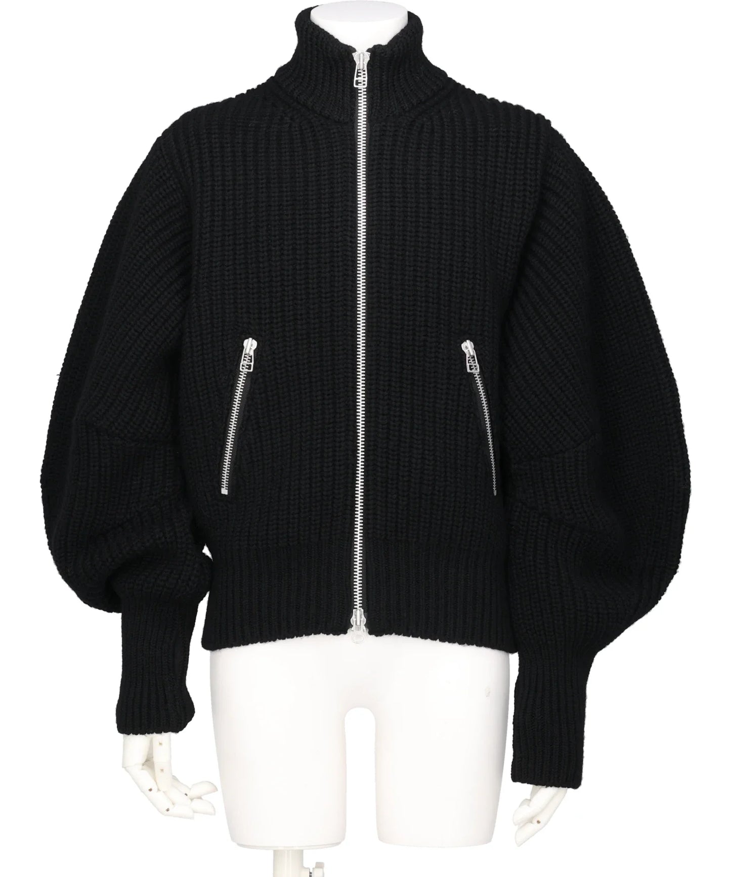 JOHN LAWRENCE SULLIVAN(ジョンローレンスサリバン) RIBED MASSIVE ROUNDED SLEEVEZIP-UP KNIT JACKET