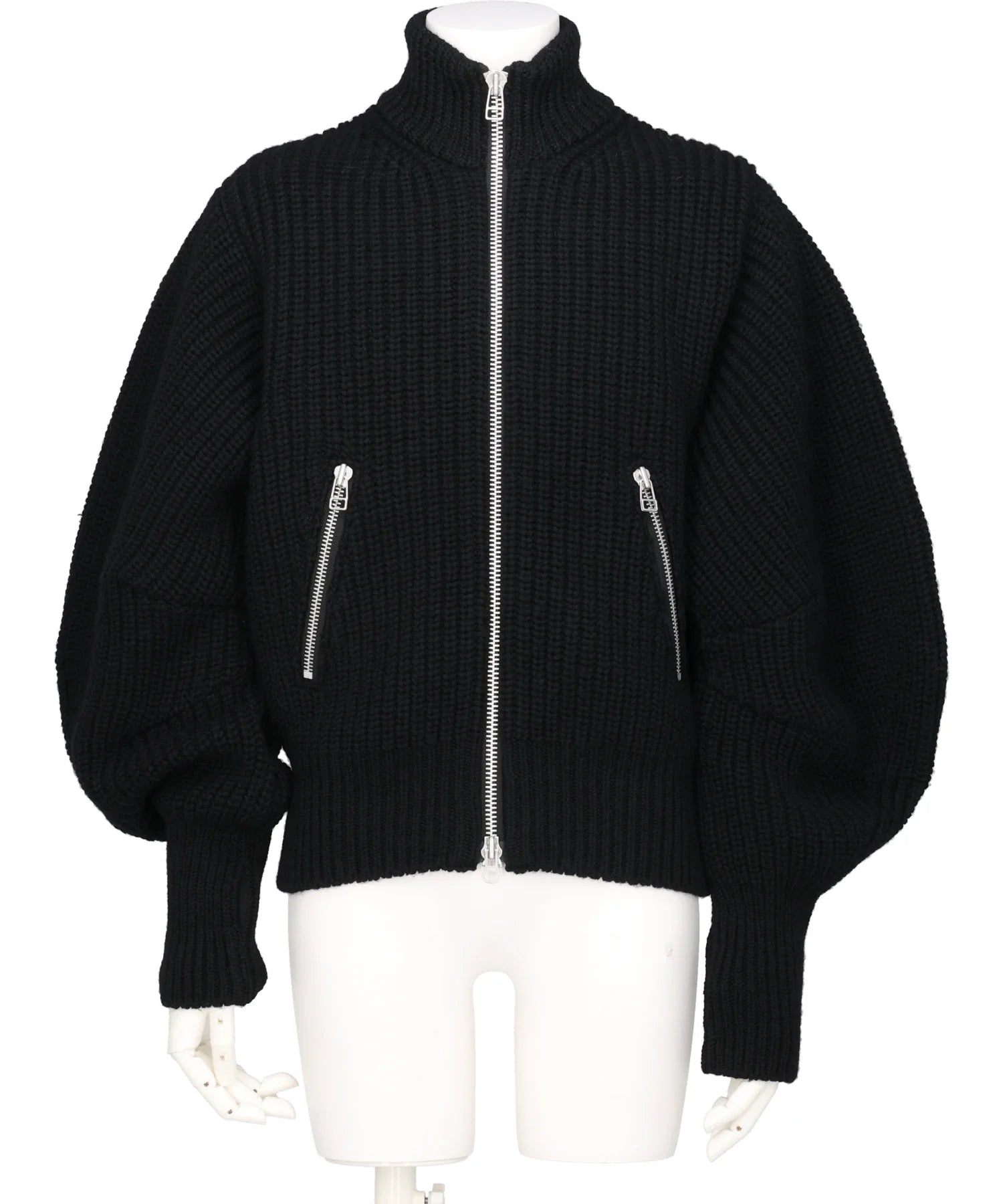 JOHN LAWRENCE SULLIVAN(ジョンローレンスサリバン) RIBED MASSIVE ROUNDED SLEEVEZIP-UP KNIT JACKET