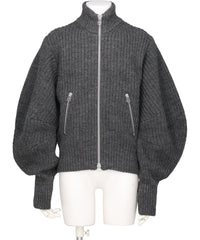 JOHN LAWRENCE SULLIVAN(ジョンローレンスサリバン) RIBED MASSIVE ROUNDED SLEEVEZIP-UP KNIT 