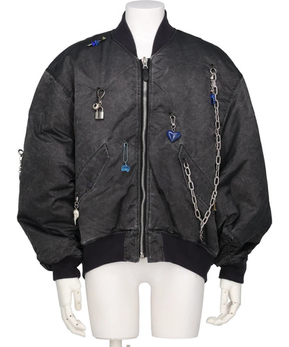 doublet(ダブレット) KEY CHAIN DECORATED BOMBER JACKET