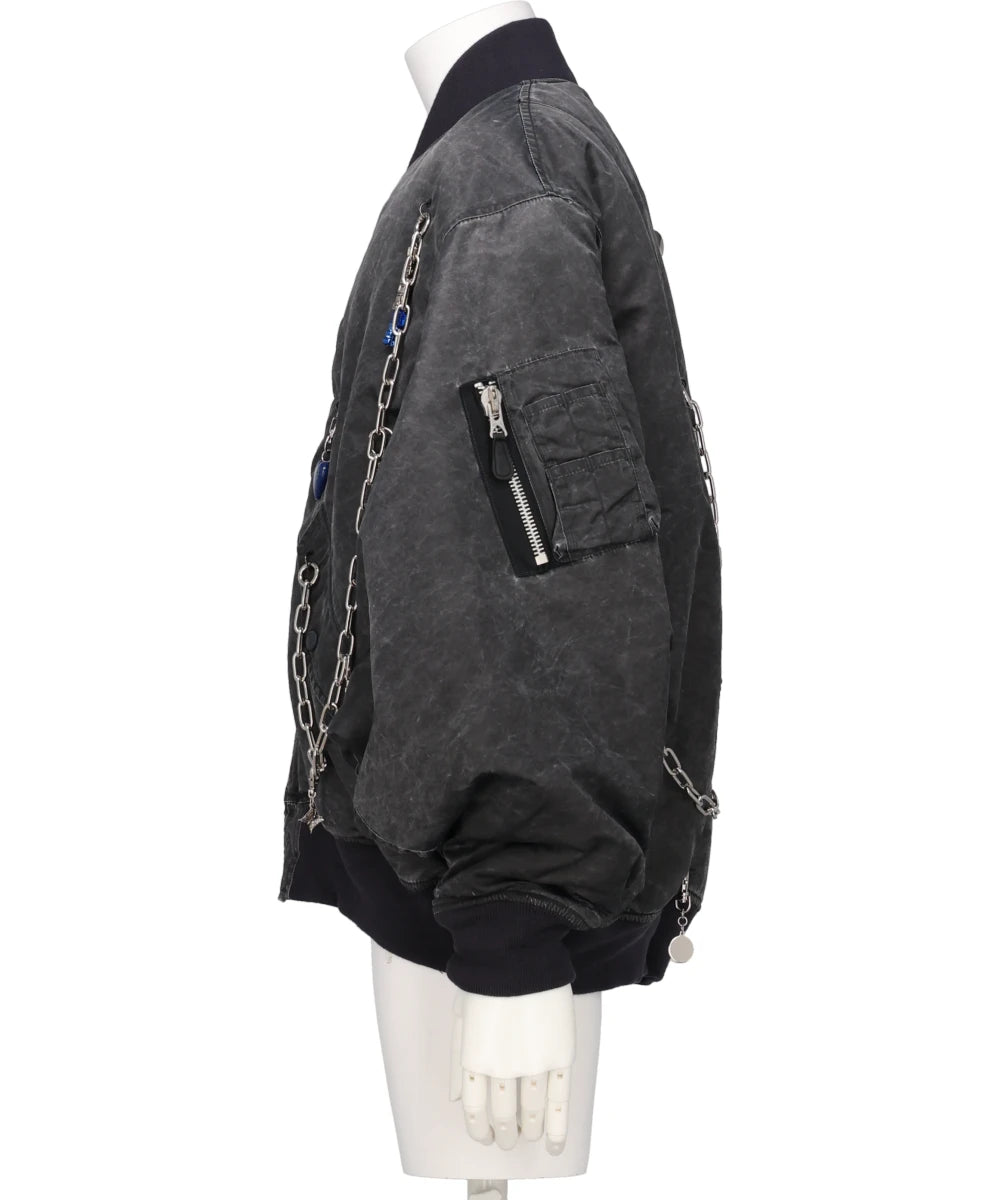 KEY CHAIN DECORATED BOMBER JACKET