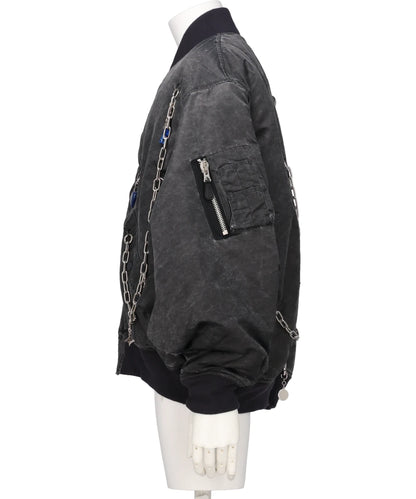 KEY CHAIN DECORATED BOMBER JACKET