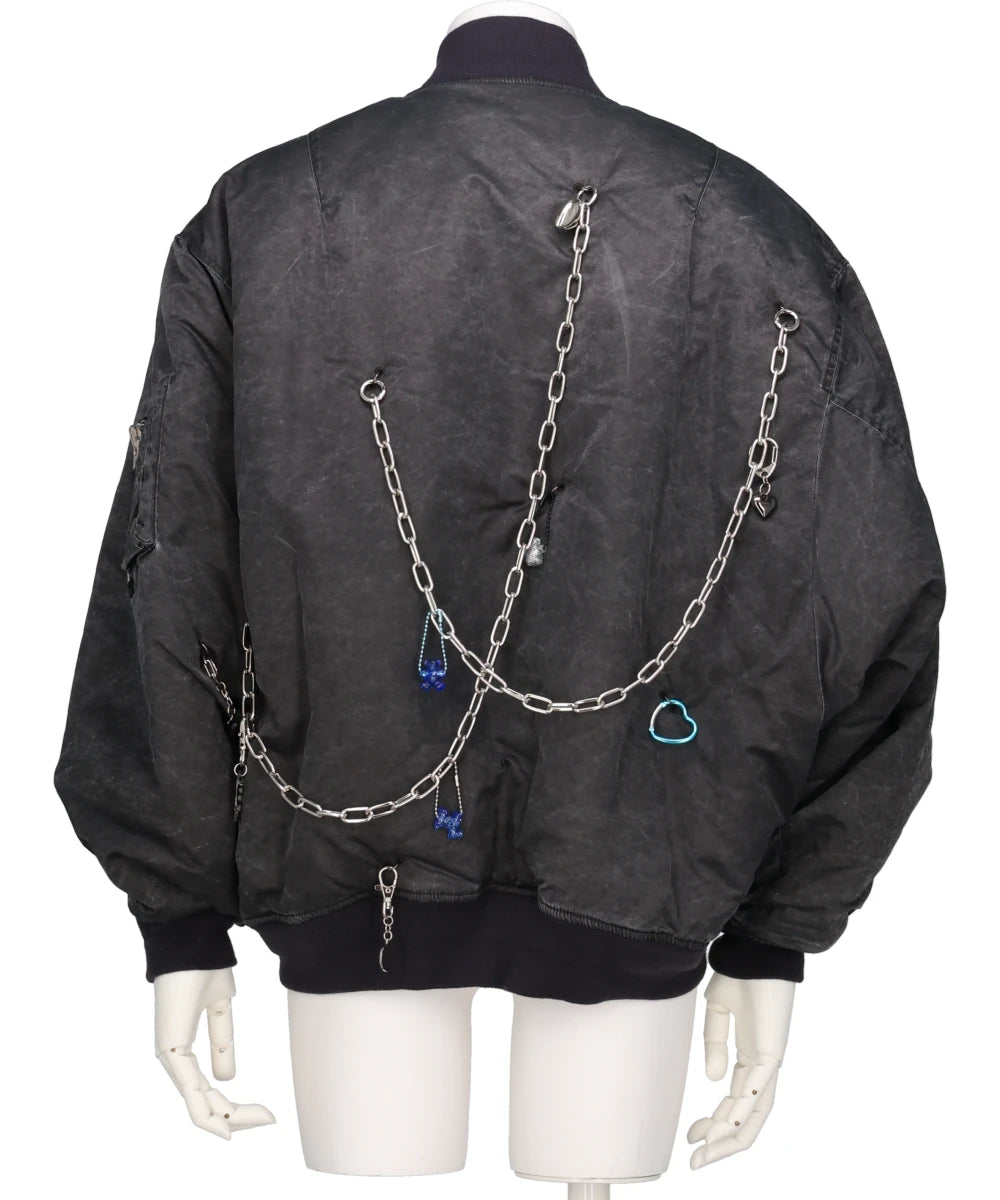 KEY CHAIN DECORATED BOMBER JACKET