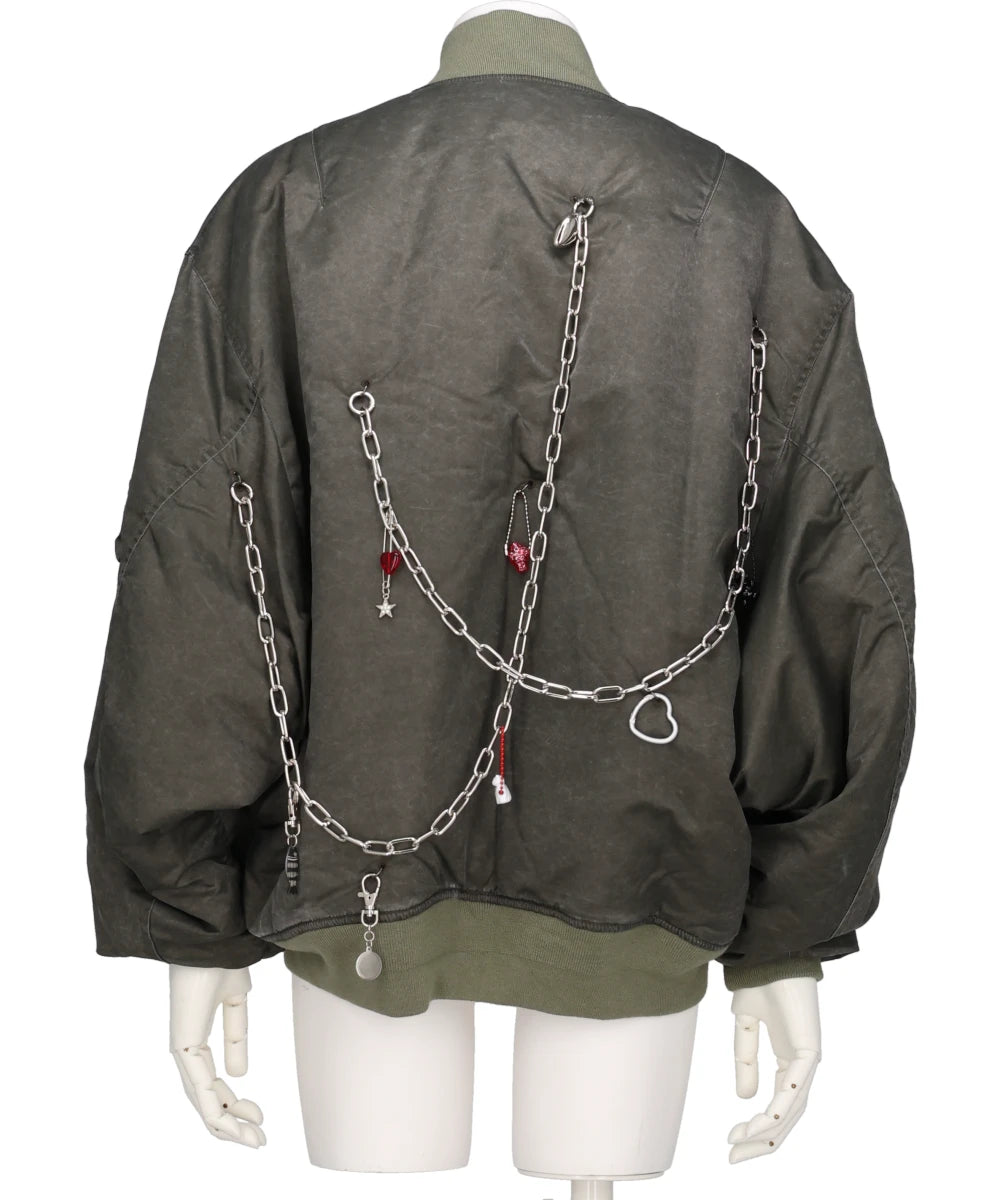 KEY CHAIN DECORATED BOMBER JACKET