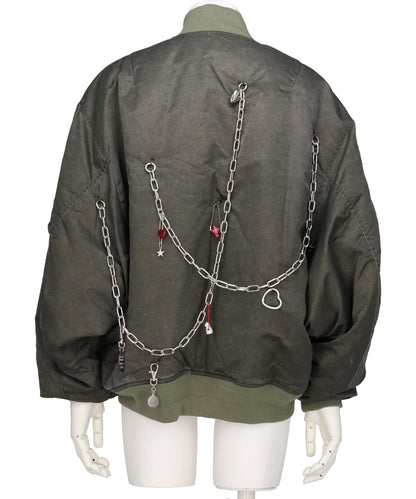 KEY CHAIN DECORATED BOMBER JACKET