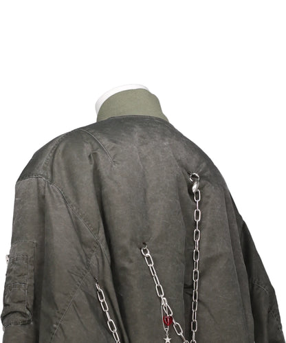 KEY CHAIN DECORATED BOMBER JACKET