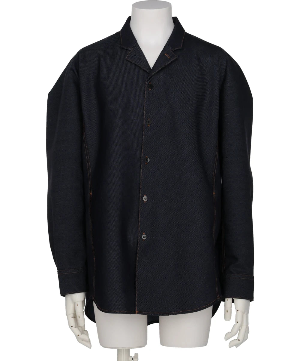 SHIRT JACKET IN WOOL DENIM